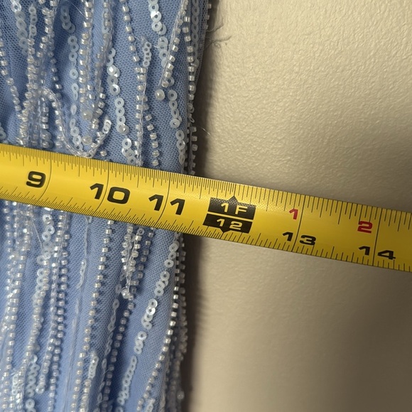 Sophia Thomas beaded mini dress in blue size 4 - Picture 8 of 9